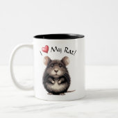 Ich Liebe meine Ratte! Zweifarbige Tasse (Links)