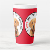 Ich Liebe meine Red Fox Labrador Latte Tasse (Vorderseite)