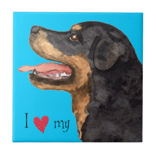 Ich Liebe meine Rottweiler Fliese