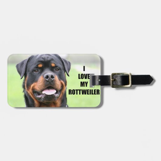 Ich Liebe meine Rottweiler Gepäckanhänger (Vorderseite horizontal)