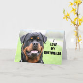 Ich Liebe meine Rottweiler Karte (Gelbe Blume)