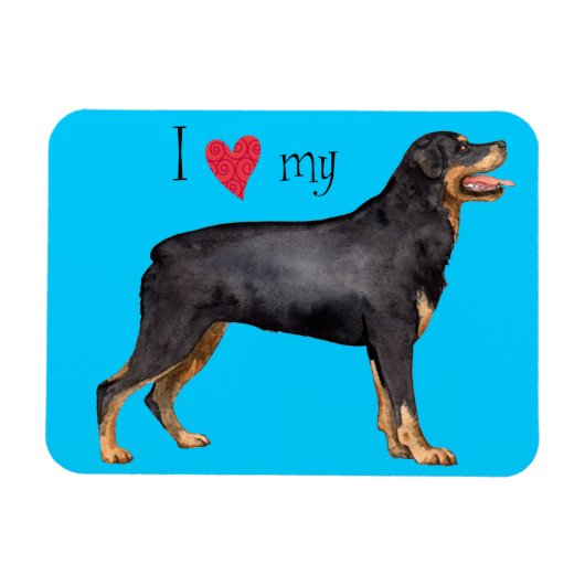 Ich Liebe meine Rottweiler Magnet (Horizontal)