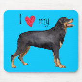 Ich Liebe meine Rottweiler Mousepad (Vorne)