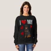 Ich Liebe meine Rottweiler Niedlich Rottie Rotty B Sweatshirt (Vorne ganz)