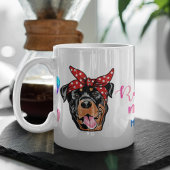 Ich Liebe meine Rottweilers Hund fühlen glühendes  Kaffeetasse