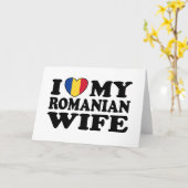 Ich Liebe meine rumänische Ehefrau Karte (Gelbe Blume)