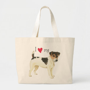 Ich Liebe meine Russell Terrier Jumbo Stoffbeutel