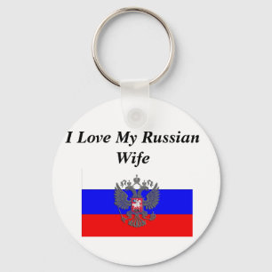 Ich Liebe meine russische Ehefrau Schlüsselanhänger