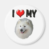 Ich Liebe meine Samoyed Magnet (Vorne)