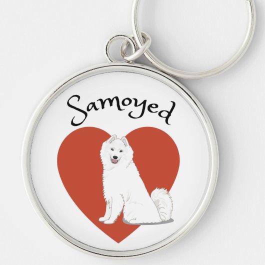 Ich Liebe meine Samoyed! Schlüsselanhänger (Vorne)