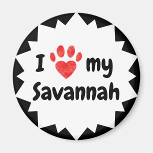 Ich Liebe meine Savannah Cat Magnet