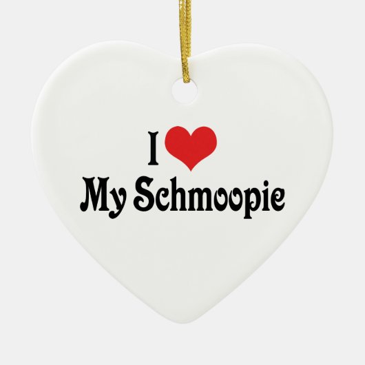 Ich Liebe meine Schmoopie-Ornament Keramikornament (Vorne)