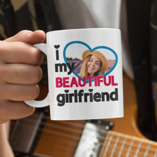 Ich Liebe meine schöne Freundin angepasstes Foto Kaffeetasse
