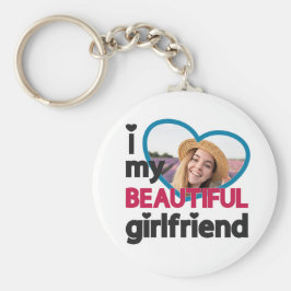 Ich Liebe meine schöne Freundin angepasstes Foto Schlüsselanhänger
