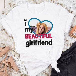 Ich Liebe meine schöne Freundin angepasstes Foto T-Shirt