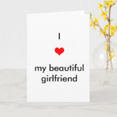 Ich Liebe meine schöne Freundin Karte (Gelbe Blume)