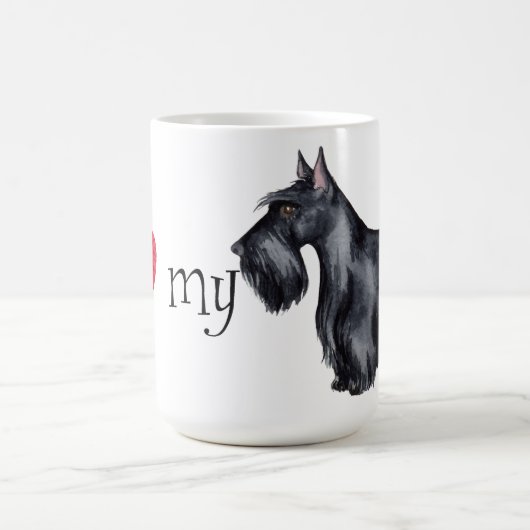 Ich Liebe meine schottischen Terrier Kaffeetasse (Mittel)