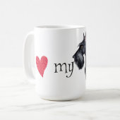 Ich Liebe meine schottischen Terrier Kaffeetasse (Vorderseite Links)