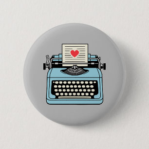 Ich liebe meine Schreibmaschine Button