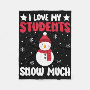 Ich liebe meine Schüler Schnee Viel Lustiger Winte Fleecedecke