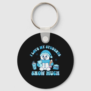 Ich liebe meine Schüler Schnee viel Winter Lehrer  Schlüsselanhänger