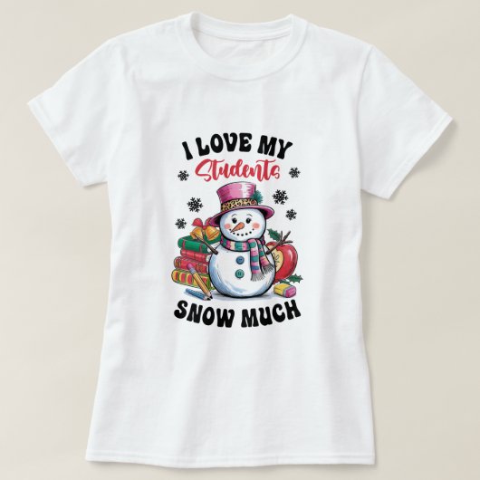 Ich Liebe meine Schüler Weihnachts-T - Shirt (Design vorne)