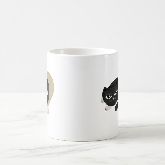 Ich Liebe meine schwarze Katze Kaffeetasse (Mittel)