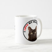 Ich Liebe meine schwarze Katze Kaffeetasse (VorderseiteRechts)