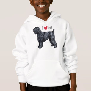 Ich Liebe meine schwarzen russischen Terrier Hoodie