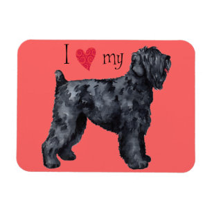 Ich Liebe meine schwarzen russischen Terrier Magnet