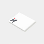 Ich Liebe meine schwarzen russischen Terrier Post-it Klebezettel (angewinkelt)