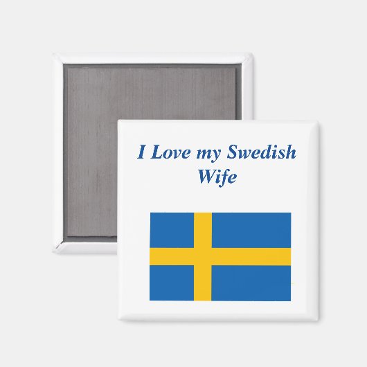 Ich Liebe meine schwedische Ehefrau Magnet (Vorderseite/Rückseite)