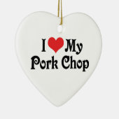 Ich Liebe meine Schweinehälfte Keramikornament (Rechts)