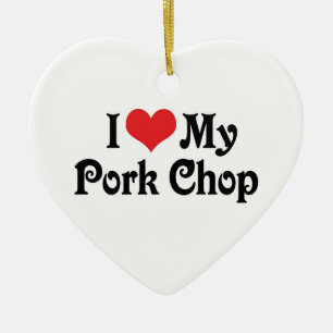 Ich Liebe meine Schweinehälfte Keramikornament