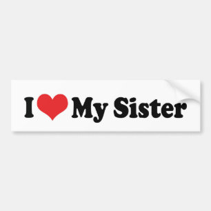 Ich liebe meine Schwester Aufkleber Autoaufkleber