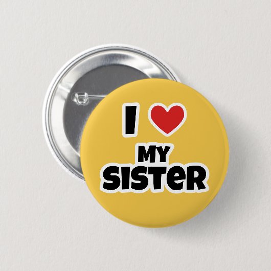Ich Liebe meine Schwester Button (Vorne & Hinten)