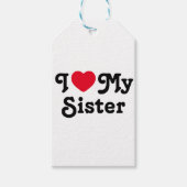 Ich Liebe meine Schwester Geschenkanhänger (Vorderseite)