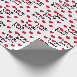 Ich Liebe meine Schwester Geschenkpapier