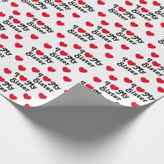 Ich Liebe meine Schwester Geschenkpapier (Ecke)