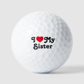Ich Liebe meine Schwester Golfball (Vorderseite)