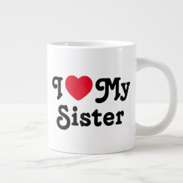 Ich Liebe meine Schwester Jumbo-Tasse