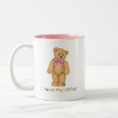 Ich Liebe meine Schwester Kaffee Tasse (Links)