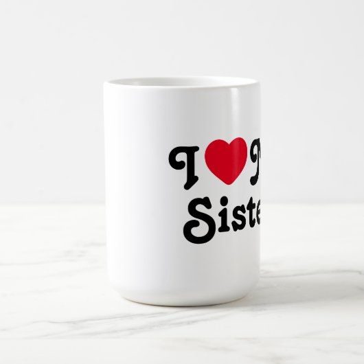 Ich Liebe meine Schwester Kaffeetasse (Mittel)