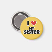 Ich Liebe meine Schwester Magnet (Vorderseite/Rückseite)