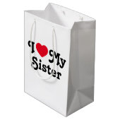 Ich Liebe meine Schwester Mittlere Geschenktüte (Rückseite Schrägansicht)