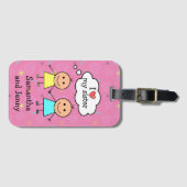 Ich Liebe meine Schwester Personalisiert Gepäckanhänger (Vorderseite (Horizontal))