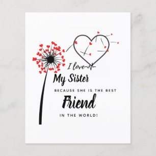 Ich liebe meine SCHWESTER - Personalisiertes Gesch Flyer