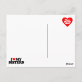 ICH LIEBE MEINE SCHWESTER POSTKARTE (Rückseite)