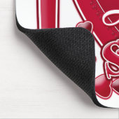 Ich Liebe meine Schwester rot - Herz Mousepad (Ecke)
