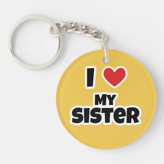 Ich Liebe meine Schwester Schlüsselanhänger (Vorderseite)